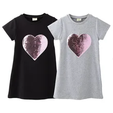 Детские платья для девочек с блестками, летняя одежда для девочек праздничное платье принцессы Детский костюм платья для маленьких девочек 2, 3, 4, 5, 6, 7 лет