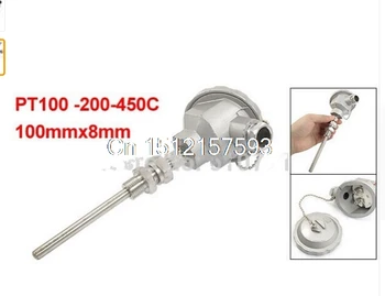 

WZP-338 -200-450C PT100 100mmx8mm Sensing Rod Waterproof Temperature Transmitter Sensor M16*1.5mm