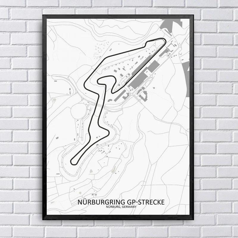 

Nurburgring GP Circuit Art Canvas Painting Nordic Posters and Prints Wall Pictures for Living Room