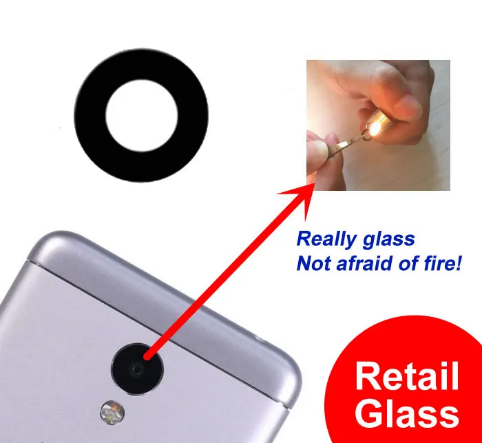 Ymitn New Retail Back Rear Camera Lens Camera Cover Glass With Adhesives For Meizu M1 / M2 / M3