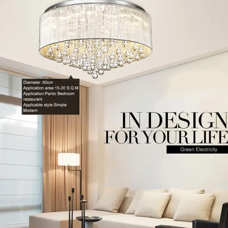 

Crystal lamp modern brief led ceiling light romantic bedroom lights lighting living room lights 10350 t