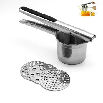 

Lemon Squeezer Vegetable Masher Stainless Steel Potato Ricer With Accessories Cooking Tools Kitchen Gadget Best Price
