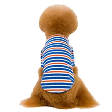 Модная полосатая футболка мужская с кошкой Базовая рубашка Летний жилет кошка Одежда Щенок нижняя рубашка для пластиковые контейнеры для тату собака одежда для домашних животных