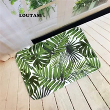 LOUTASI тропический кактус Monstera узор противоскользящие замшевые коврики под дверь коврик открытый кухонный ковер 3 размера