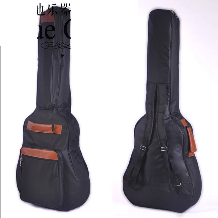 Baratos Envío Gratis bolsa de guitarra acústica folclórica de 41 pulgadas impermeable funda de guitarra de viaje 40 pulgadas funda de bolsa de guitarra 5mm de algodón acolchado