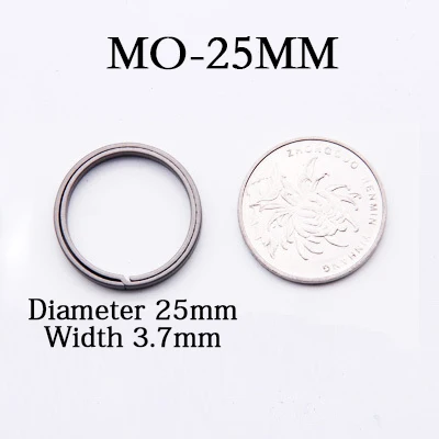 MO-25MM Настоящий титановый мужской брелок, ультра легкий креативный титановый брелок, висячая пряжка, брелок для ключей, кольца, подарки для мужчин - Цвет: MO-25MM