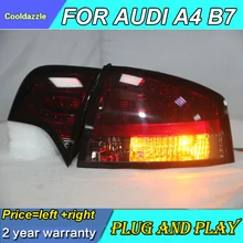 Для AUDI A4 B7 задние фонари 2005 2006 2007 2008 год бег задний свет задний дым черный