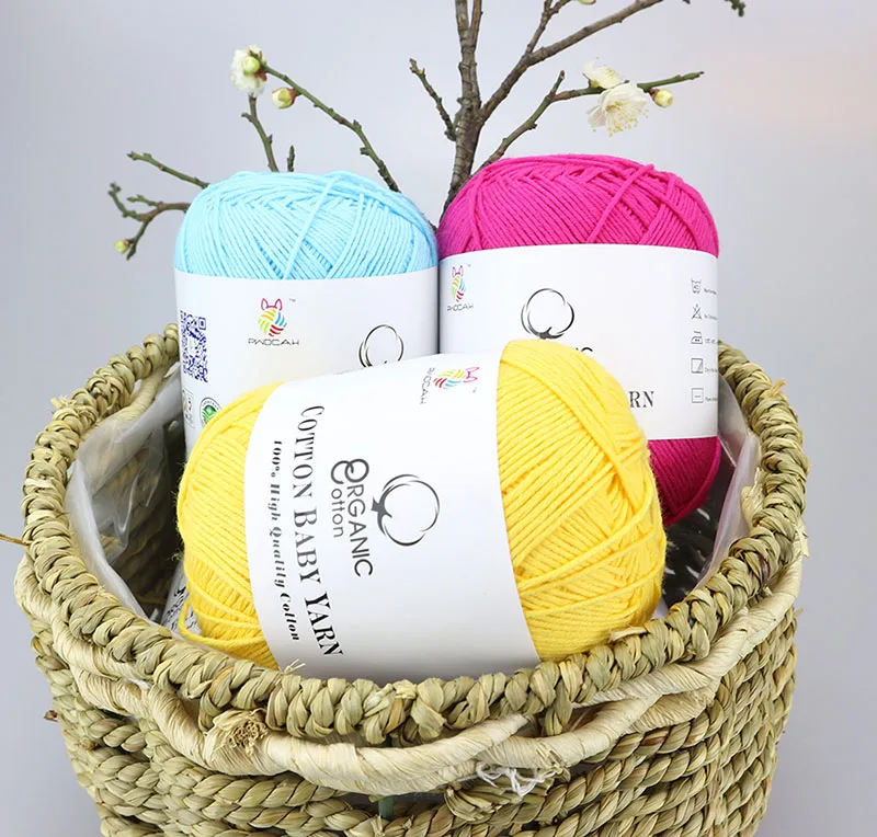 Купить Лидер продаж пряжа для вязания крючком хлопок 100% нитки для ...