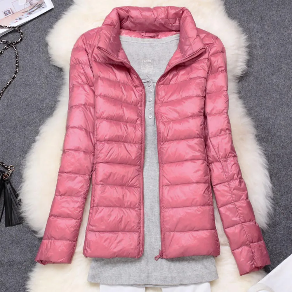 Promo  RieKet Winter Women Down Jacket White Duck Down Coats Female Ultra Light Down Spring Coat Slim Long
