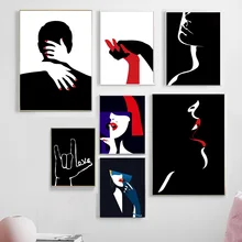 Man Hug Women Originality Sex Desire Nordic Poster And Print Wall Art Canvas Painting Wall Pictures For Living Room Bedroom Deco