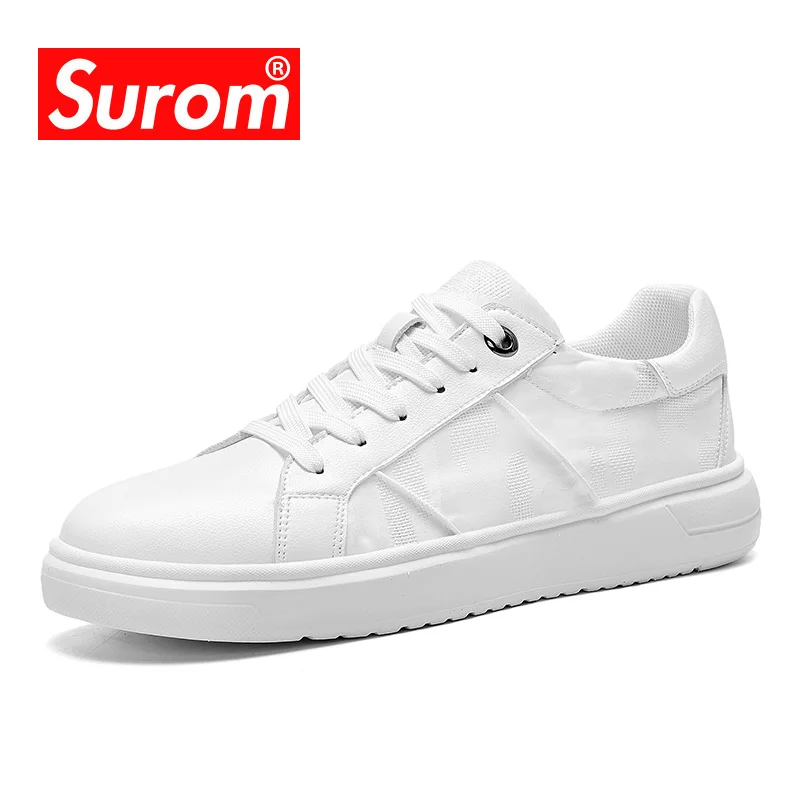 SUROM الصيف الرجال الأزياء رياضية مرونة النسيج حذاء كاجوال بفتحات تهوية خفيفة الوزن الذكور الهواء شبكة Krasovki تنيس footwer SUROM الصيف الرجال الأزياء رياضية مرونة النسيج حذاء كاجوال بفتحات تهوية خفيفة الوزن الذكور الهواء شبكة Krasovki تنيس footwer