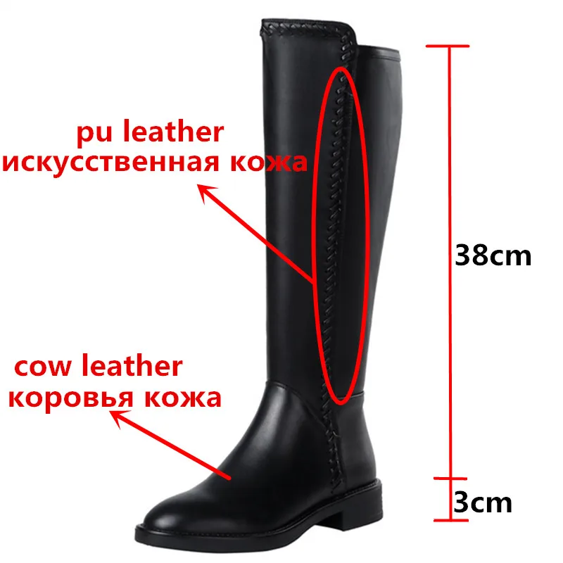 MORAZORA new arrival genuine leather boots women knee high boots classic autumn winter boots zip round toe ladies botas