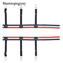 Mantieqingway полосатый костюм держатели для хранения мужские обтягивающие рубашки подтяжки эластичные противоскользящие на подтяжках для мужчин и женщин аксессуары