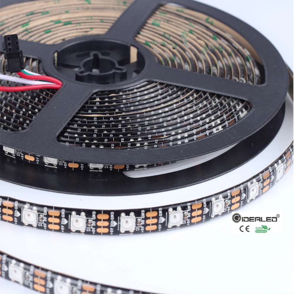 RGB умная Адресуемая WS2812B Светодиодная лента с цифровыми пикселями WS2812 IC цветная