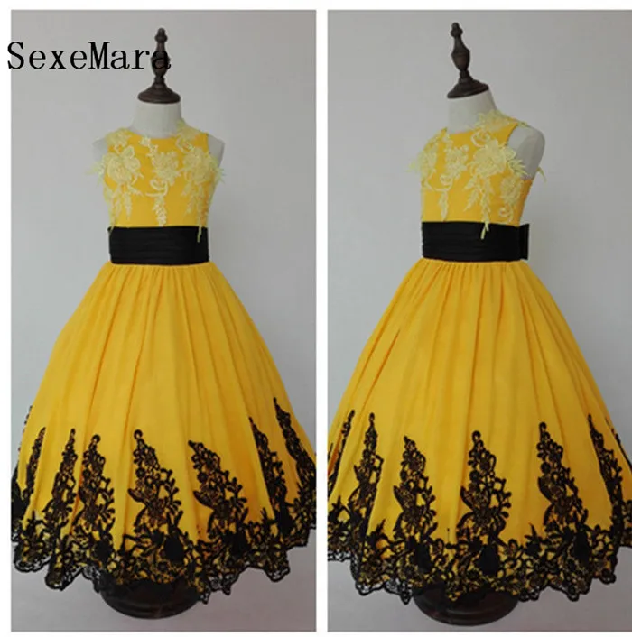 yellow gown for kids