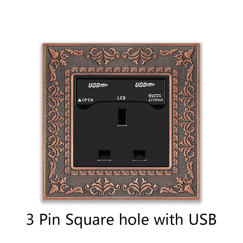 3 Pin Square hole with USB