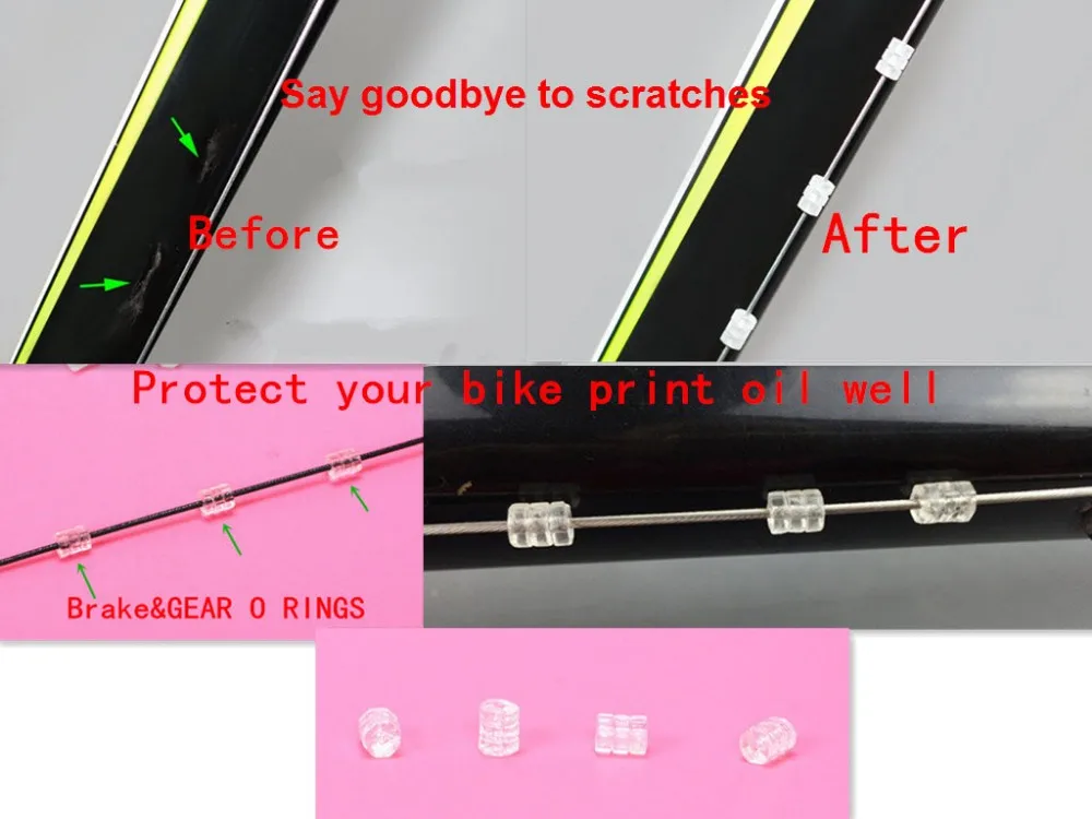 MonkeyJack 20x Bicycle Cable Donuts O-Ring Brake Cable Donut Housing Repair Accessories 