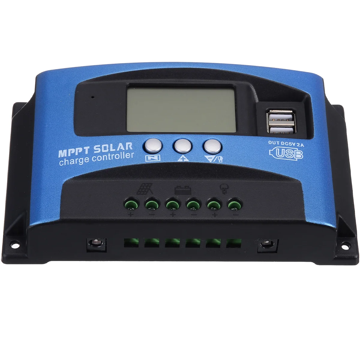 

30A MPPT Solar Panel Regulator Charge Controller Auto Focus Tracking Overload Protection With Dual USB LCD Display 12V/24V