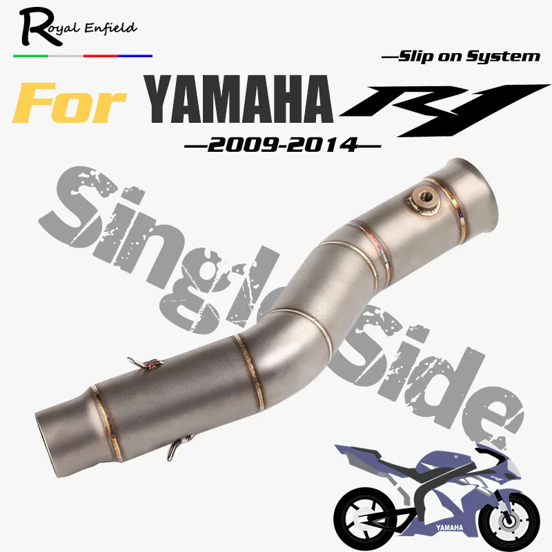 For yamaha R1 YZF-R1 yzf1000 2009 2010 2011 2012 2013 2014 Motorcyle single side right side exhaust middle link pipe connector For yamaha R1 YZF-R1 yzf1000 2009 2010 2011 2012 2013 2014 Motorcyle single side right side exhaust middle link pipe connector