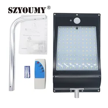 SZYOUMY 11000 мАч открытый светодио дный солнечного света Беспроводной 110 светодио дный движения Сенсор огни широкое освещение области 3 режима света с удаленный 10 шт
