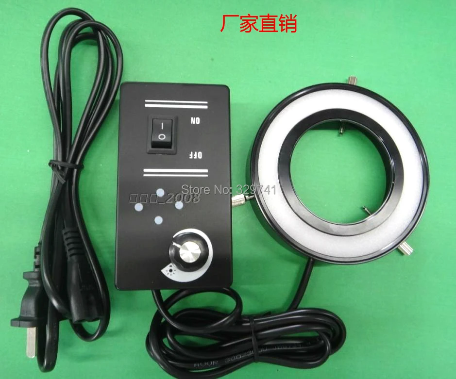 

High-grade Microscope Four Zones LED Ring Light with Diffusion Plate 72mm Inner Diameter White Light 144 pcs LED Lights