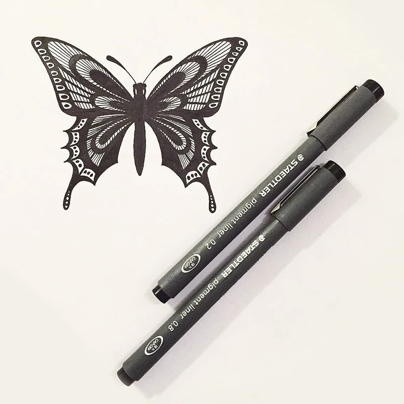 Staedtler 308 пигментный лайнер 0 3 ~ 2 мм игольчатая ручка профессиональные маркеры