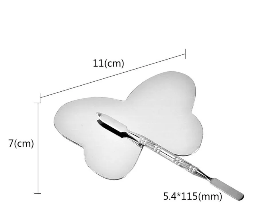 Палитра для макияжа шпатель из нержавеющей стали для штамповки ногтей пластины Гель-лак смешивание шпатель основа тени для век стержень маникюр