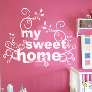 

Sweet Home English graffiti wall stickers wall stickers sofa background decorative stickers bedside wardrobe door decoration