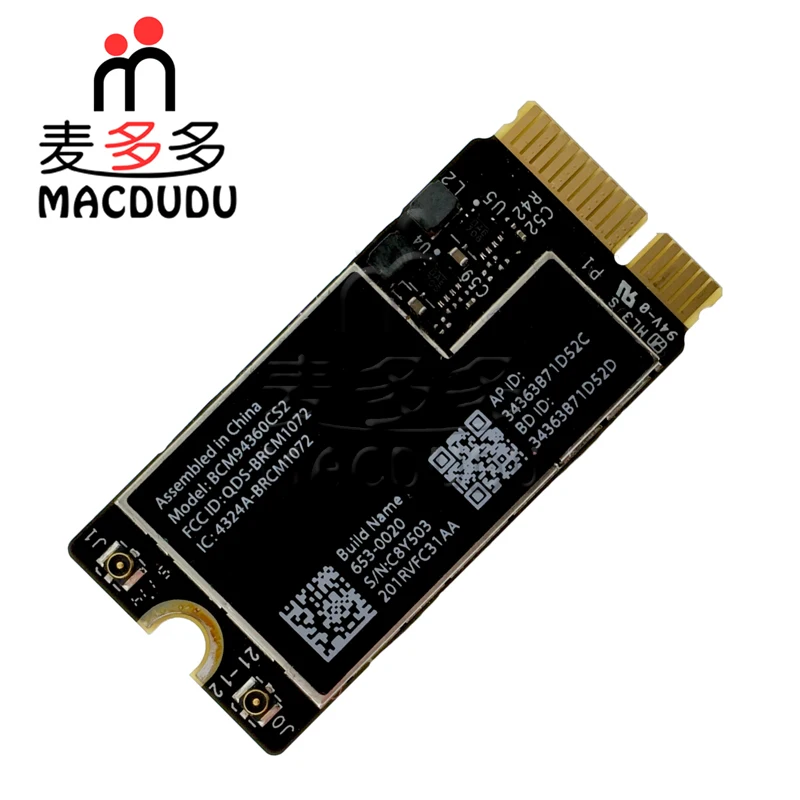 

New WiFi Bluetooth AirPort Card For MacBook Air 11"A1465 13"A1466 2013 BCM94360CS2 *Verified Supplier*