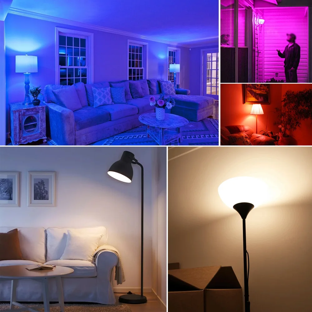  Smart LED Wireless Bluetooth Light Bulb E27 10W RGB Color Changing Lights Adjustable AC 85-265V APP - 32982689255