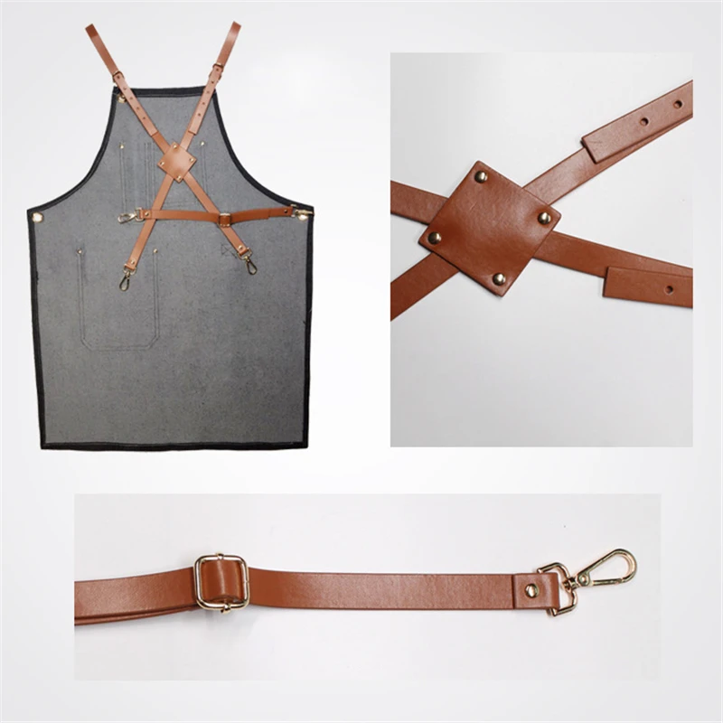 Aprons джинсы унисекс для взрослых простые из джинсовой кожи женские фартуки мужчин