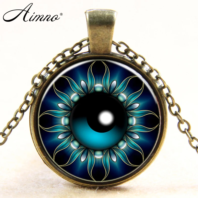 Vintage dreamcatcher Wolf cabochon en verre Noir Chaîne Collier Pendentif