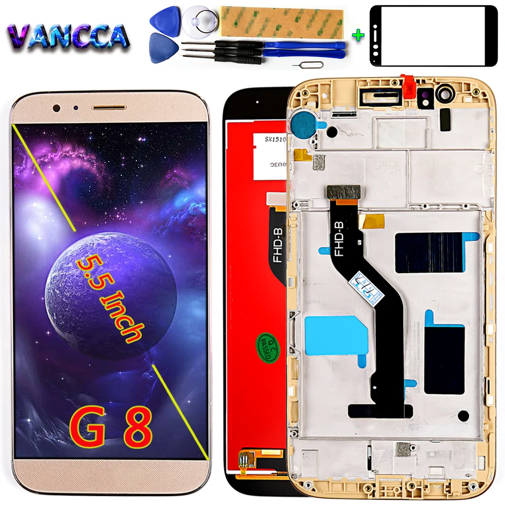 

Vancca 5.5 inch LCD Display for Huawei G8 Digitizer Touch Screen Assembly GX8 RIO-L01 RIO-L02 RIO-L03 with Free Tempered Glass