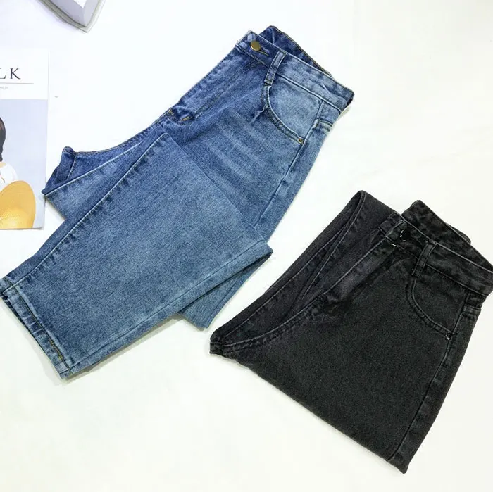 NEW Women's Jeans Wide Leg High Waist Jeans BF Pants Loose Casual Trousers Irregular Denim Pants Plus Size Jeans For Women