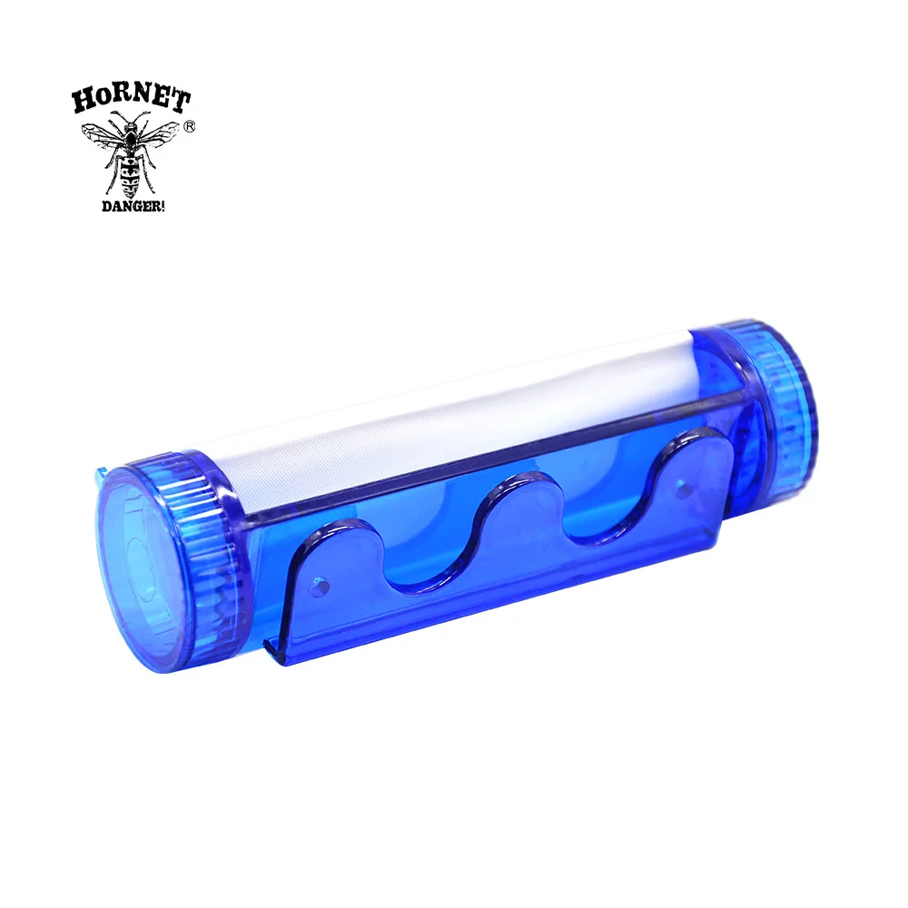 HORNET DANGER Многофункциональная Пластиковая сигаретная прокатная машина+ Точильщик табачных трав+ контейнер для хранения подходящая 110 мм бумага - Цвет: Blue