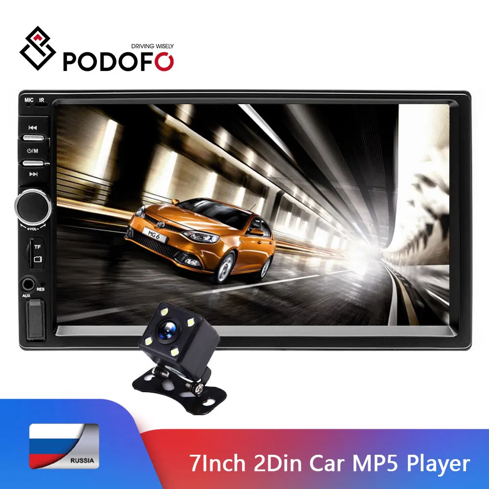 Podofo Автомагнитола 2 din автомагнитола 7018b с сенсорным экраном 7 ''автомобильный