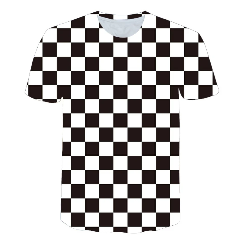 

BIANYILONG 2019 new cute T-shirt European and American plaid style T-shirt unisex personality T-shirt