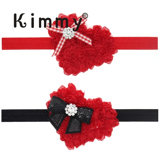 Free Shipping 4pcs Valentine Love Heart Headband Red Pink Headband