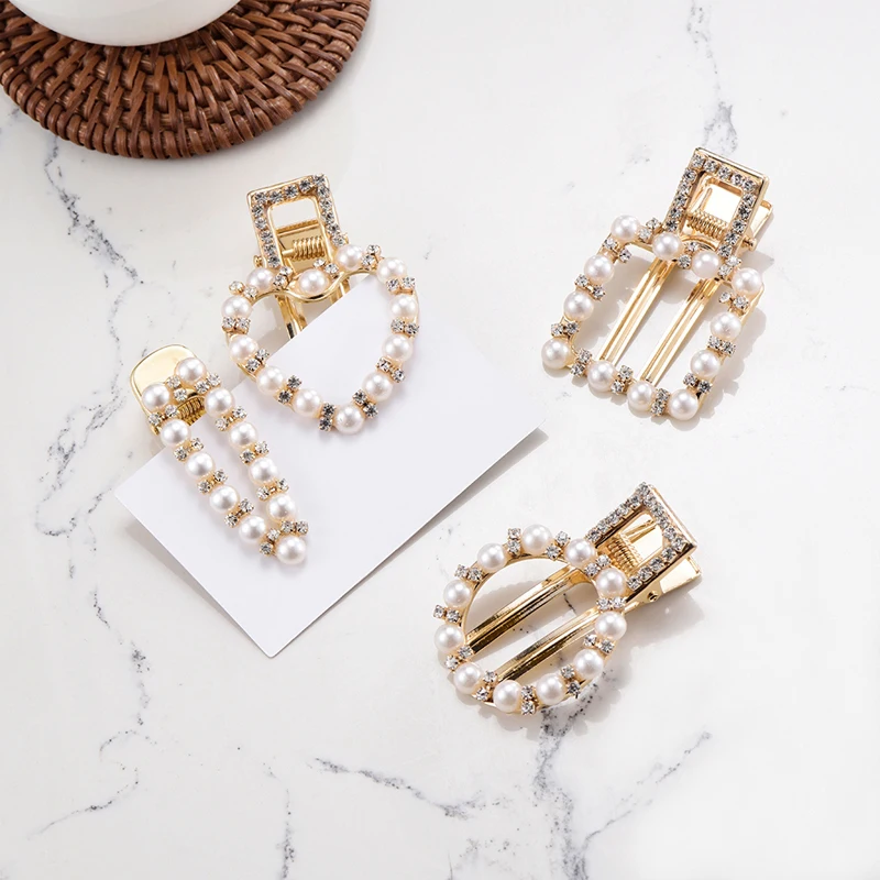 Модная жемчужная заколка для волос для женщин, Геометрическая элегантная Корейская дизайнерская Заколка-палочка, Шпилька для волос, аксессуары для укладки волос