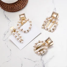 Модная жемчужная заколка для волос для женщин, Геометрическая элегантная Корейская дизайнерская Заколка-палочка, Шпилька для волос, аксессуары для укладки волос