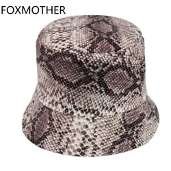 FOXMOTHER Новые хип хоп модные уличные принт змеиной кожи ведро шляпы женские солнцезащитные очки 2019