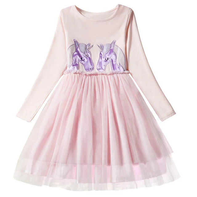 Sequins Heart Long Sleeves Dress for Girls Princess tutu Ball Gown for ...