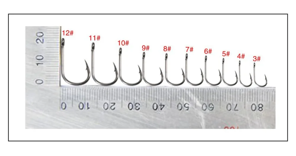 100-600 шт крючок с зазубриной 10 размеров рыболовные крючки из высокоуглеродистой стали с портативной пластиковой коробкой рыболовные снасти, крючки