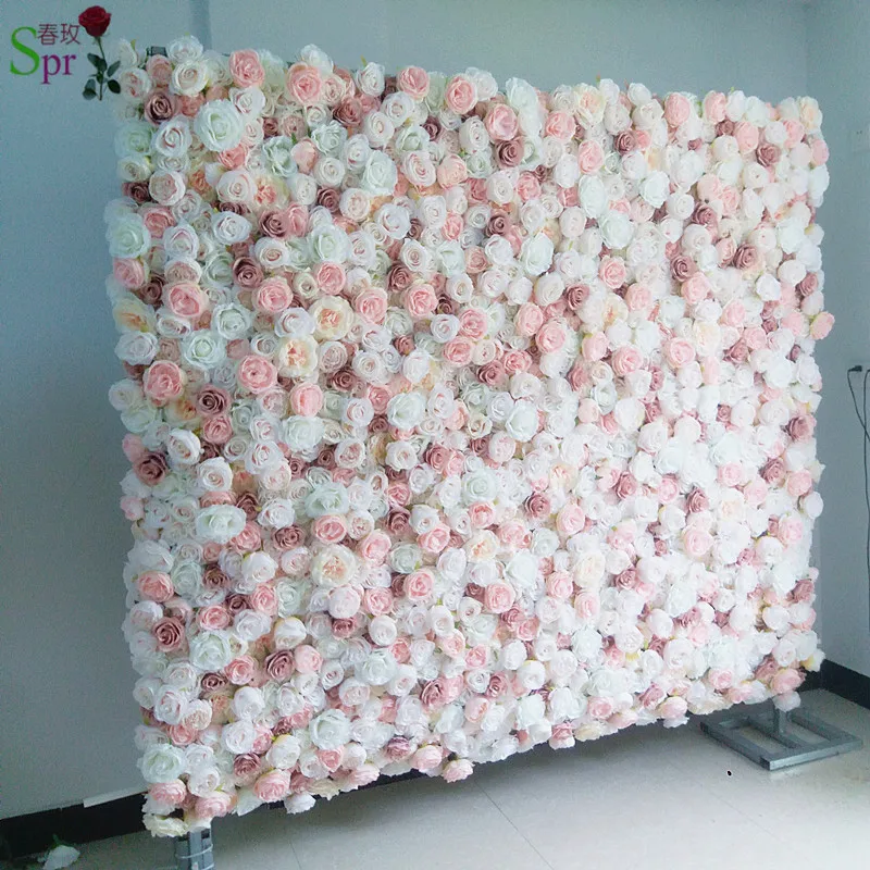 

SPR 24pcs/lot Artificial rose peony flower wall wedding backdrop party events artificial flower arrangements table runner