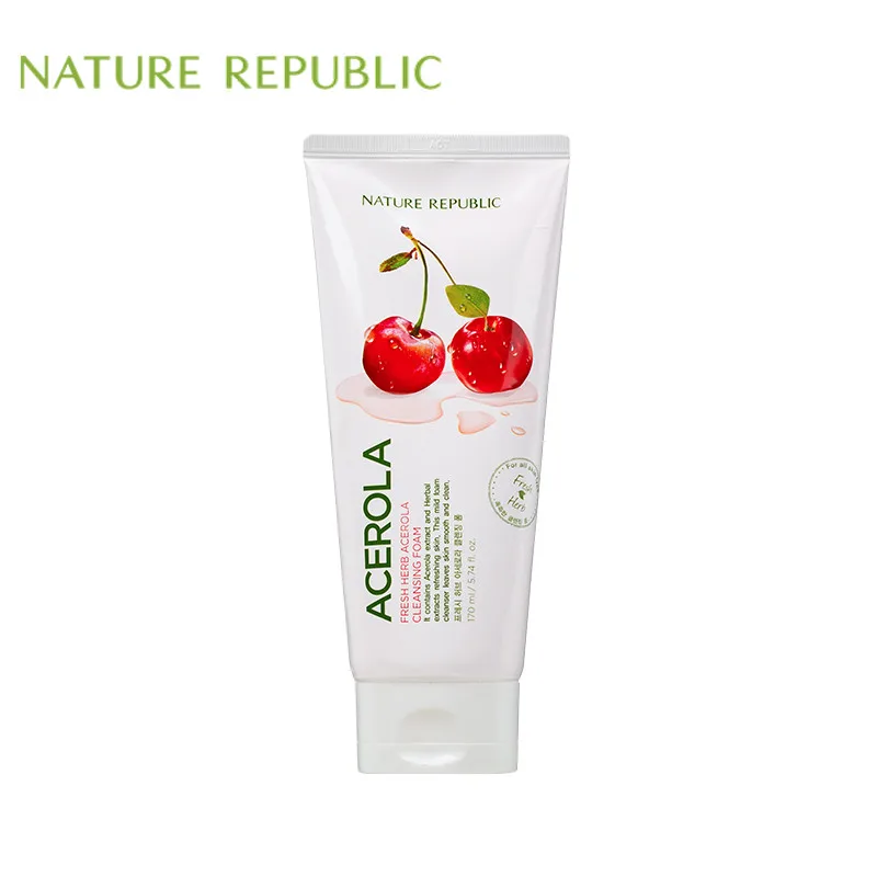 Nature Republic Korean Skin Care 170ml Acerola Fresh Herb Acerola Cleanser Face Cleansing Moisturizing Whitening Deep Clean