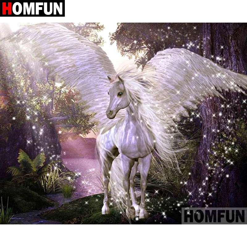 Алмазная 5D картина HOMFUN сделай сам полноразмерная/круглая вышивка ангельская