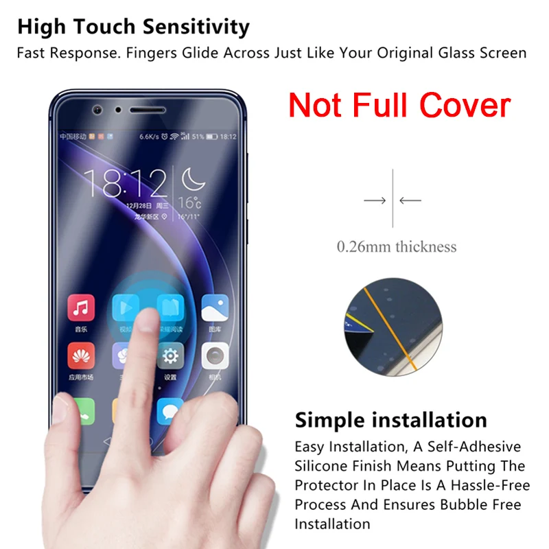 2 шт 9H Защитная пленка для экрана из закаленного стекла для huawei Honor 8 Pro 8C 7S 7 Lite 6 Защитное стекло для Honor Note 10 8