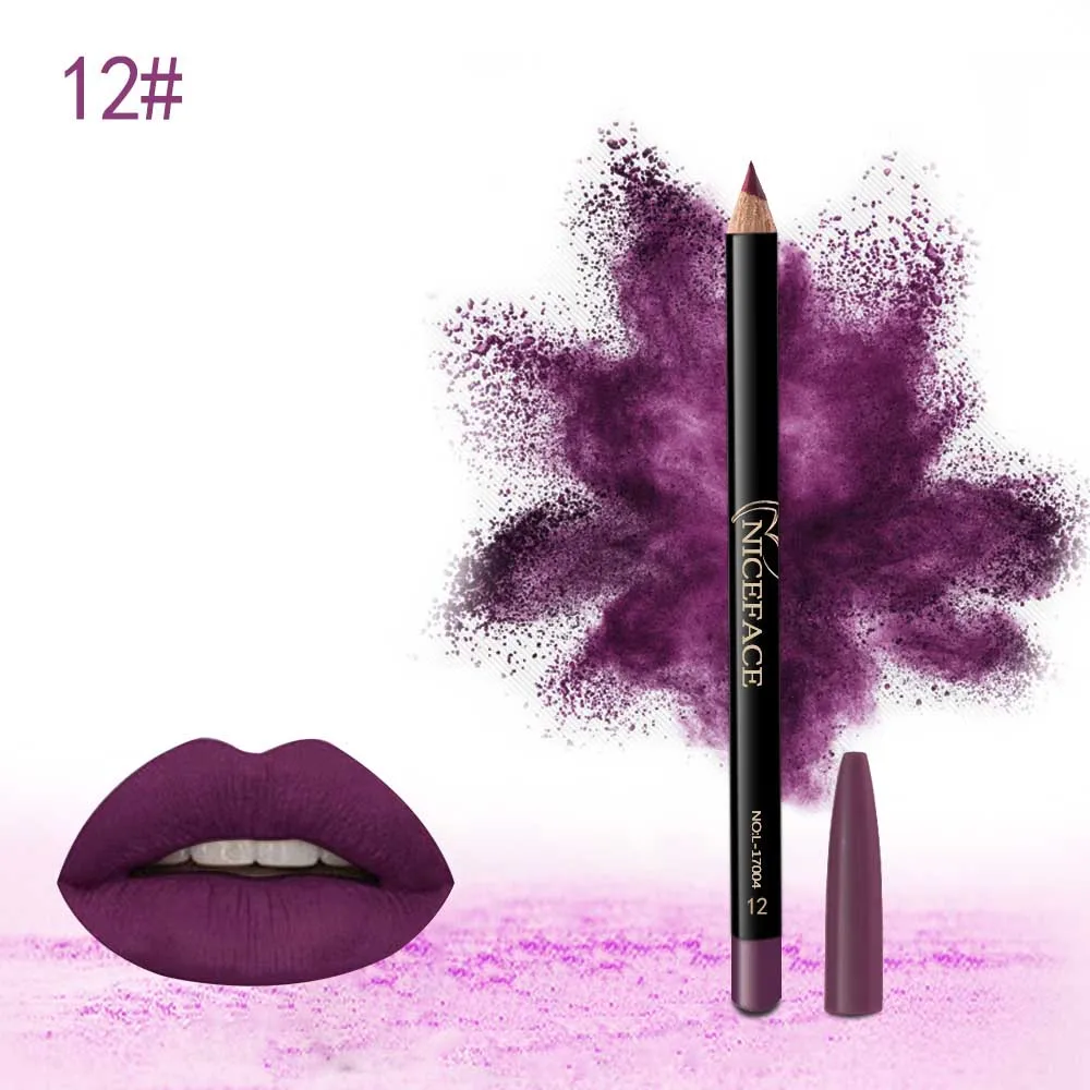 Lip liner-12 Русалка перламутровый металлический блеск Мерцающая губная помада Блестящий увлажняющий Увлажняющий блеск для губ сексуальный 10 цветов для женщин макияж - Color: Lip liner-12
