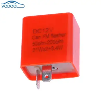 

DC 12V 2 Pin Moto LED Turn Signal Flasher Relay Three Gear Frequency Motorcycle Adjustable Speed Flash Relay Accessaries