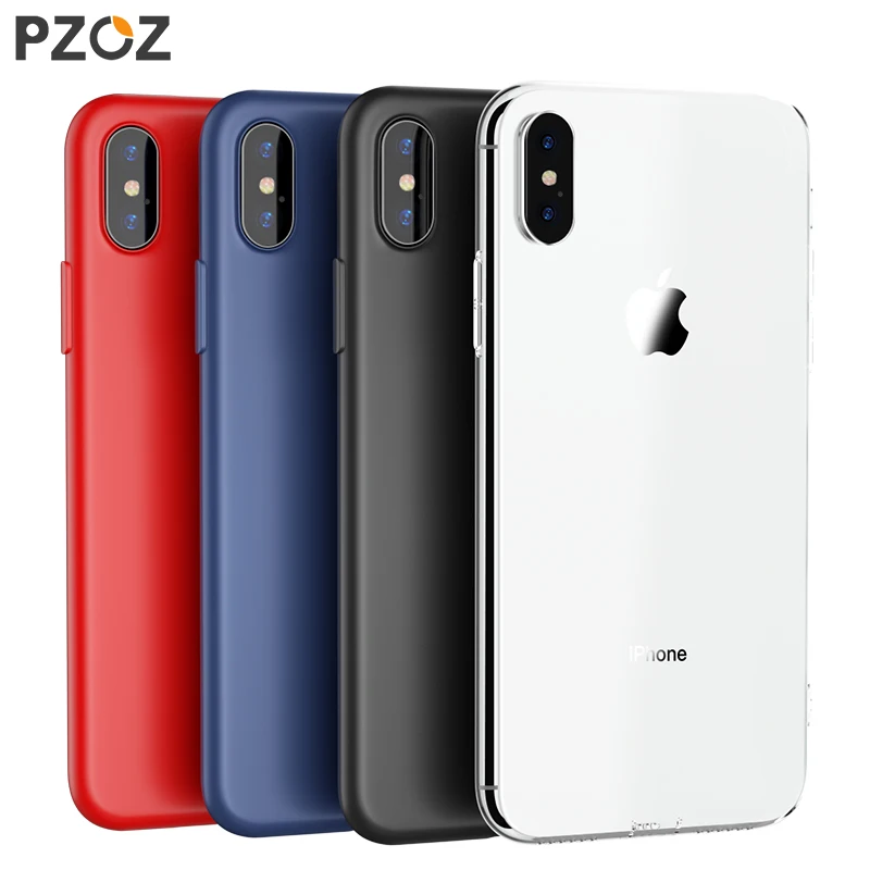 Чехол для телефона PZOZ iPhone X Роскошный прозрачный силиконовый чехол из ТПУ мягкий